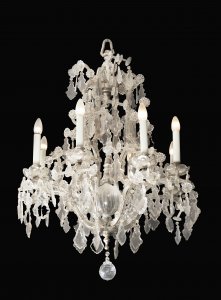 CRYSTAL GLASS CHANDELIER