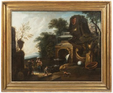 LANDSCAPE WITH A FOUNTAIN