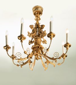 AN EMPIRE CHANDELIER