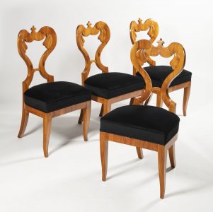 A SET OF FOUR BIEDERMEIER CHAIRS