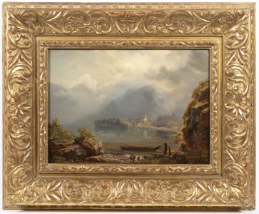 ALPINE LANDSCAPE WITH A LAKE