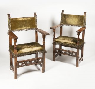 A PAIR OF MANNERIST ARMCHAIRS