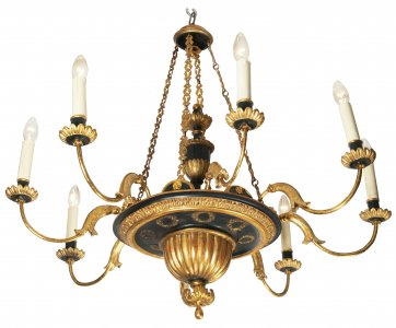 AN EMPIRE CHANDELIER