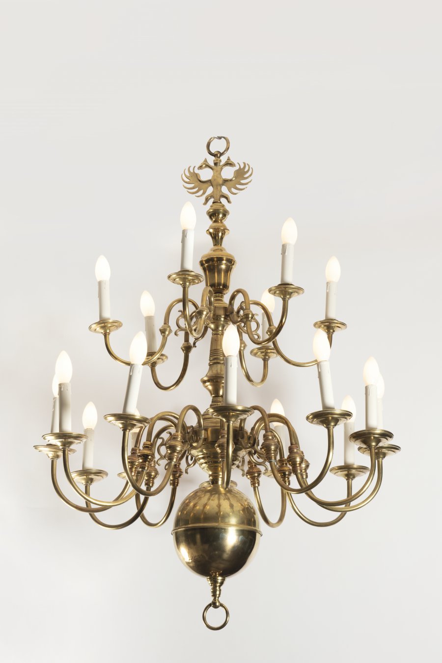 A PAIR OF DUTCH CHANDELIERS