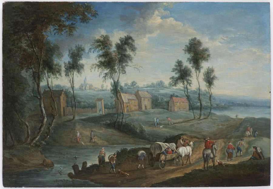 LANDSCAPE WITH FIGURAL STAFFAGE