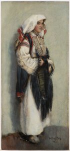 GIRL IN A FOLK DRESS