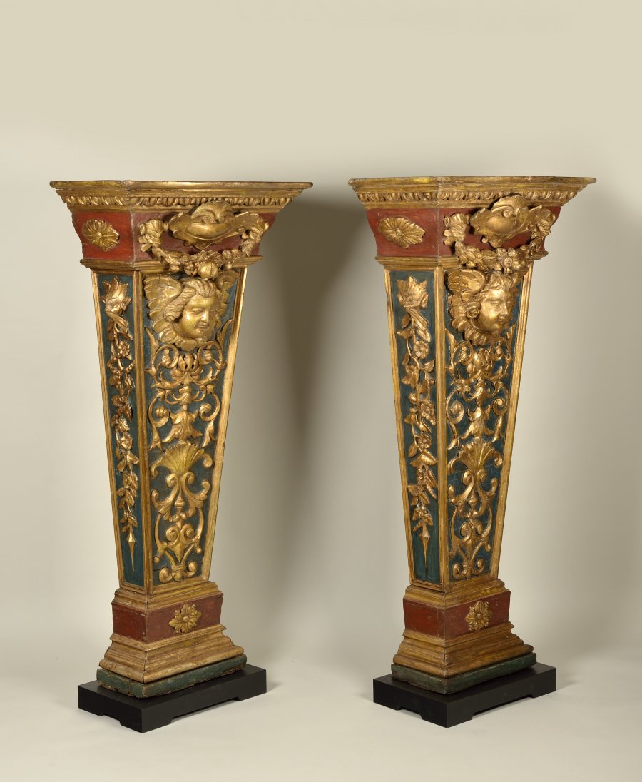 TWO BAROQUE COLUMNS