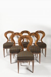 A SET OF SIX BIEDERMEIER CHAIRS