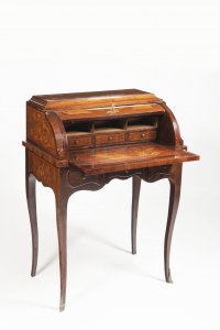 A RICHLY INLAID NEOROCOCO BUREAU