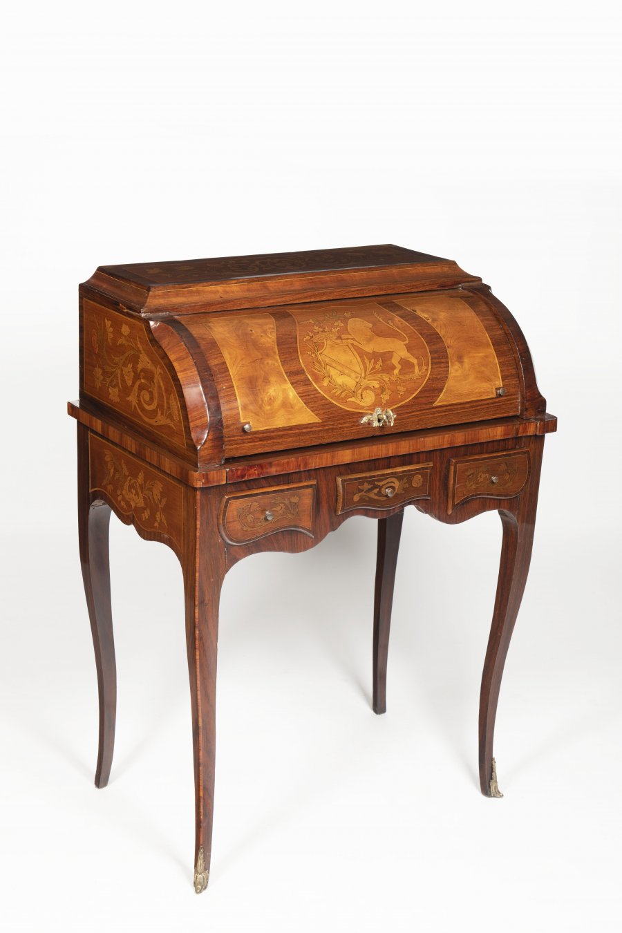 A RICHLY INLAID NEOROCOCO BUREAU