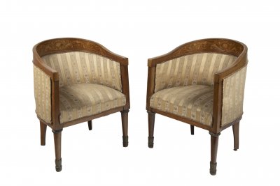 TWO BIEDERMEIER ARMCHAIRS