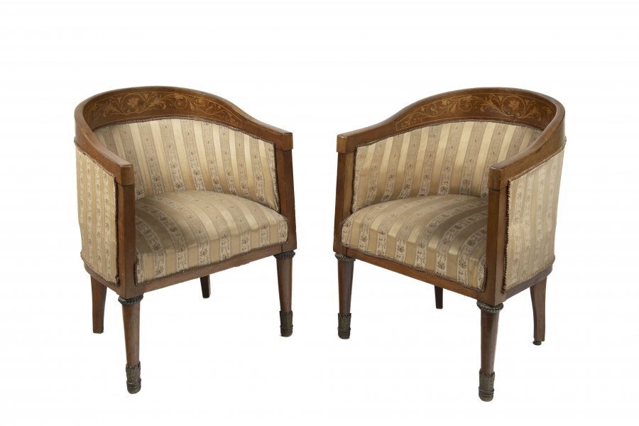 TWO BIEDERMEIER ARMCHAIRS