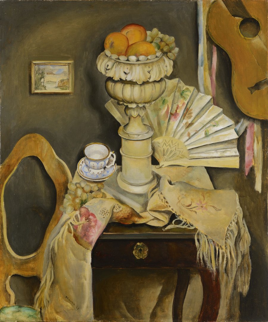 Still Life with Fruit and a Fan