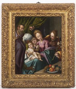 THE HOLY FAMILY WITH ST. ANNE AND TWO ANGELS