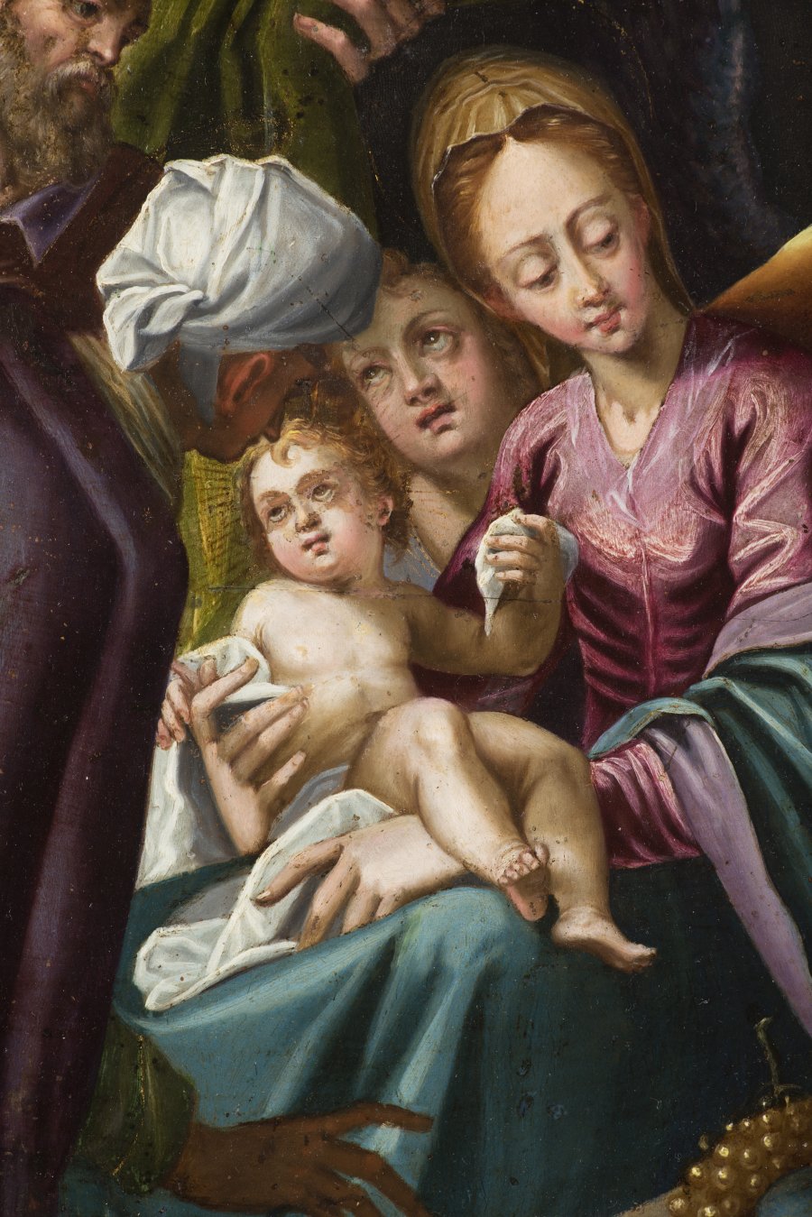 THE HOLY FAMILY WITH ST. ANNE AND TWO ANGELS