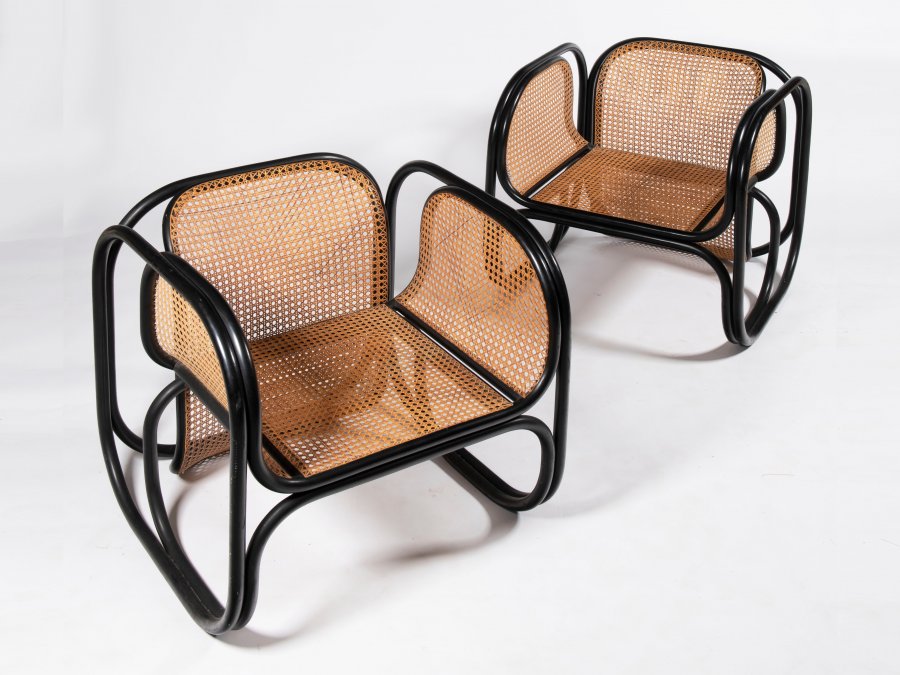 TWO DESIGN ARMCHAIRS TON