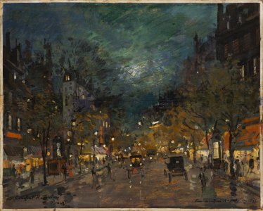 BOULEVARD IN PARIS AT NIGHT