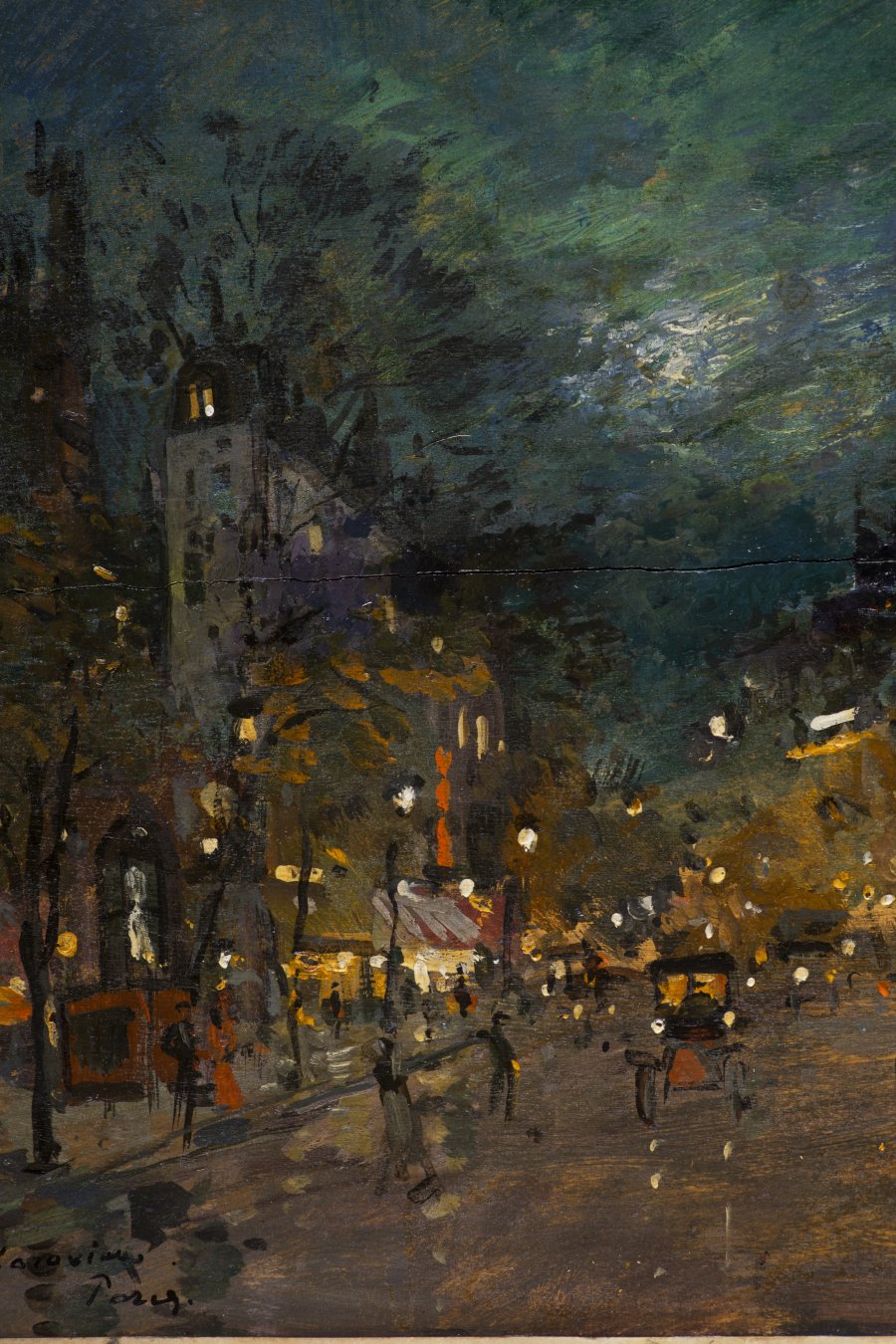 BOULEVARD IN PARIS AT NIGHT