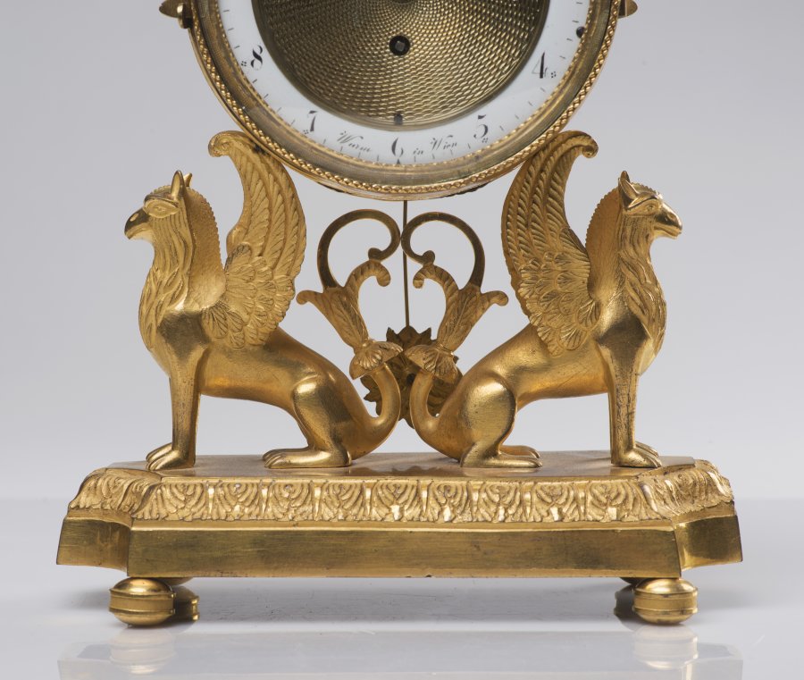 A VIENNESE EMPIRE TABLE CLOCK - CARL WURM