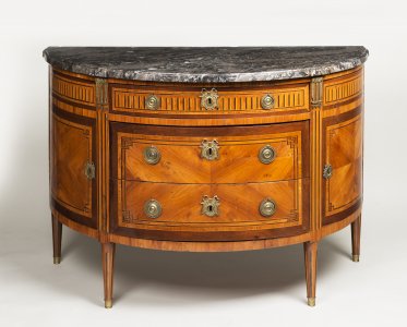 A LOUIS XVI DEMILUNE CHEST