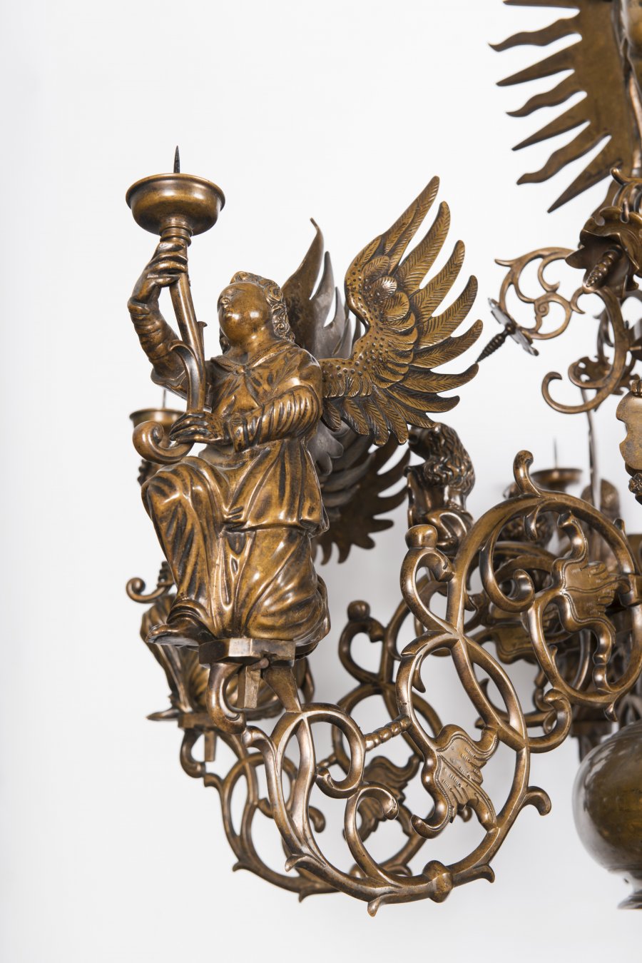 A SIX-ARMED MANNERIST CHANDELIER