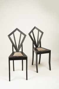 TWO CUBIST CHAIRS