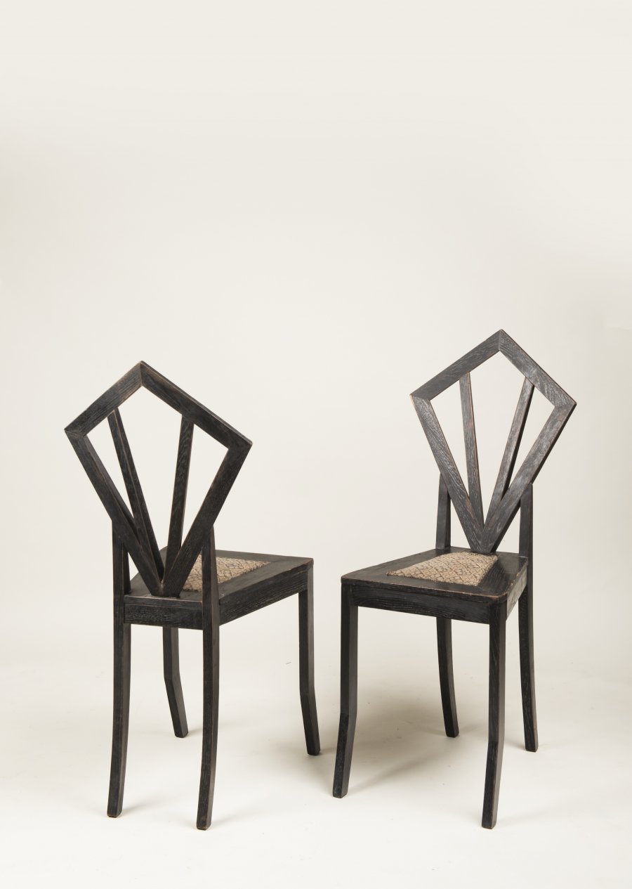 TWO CUBIST CHAIRS