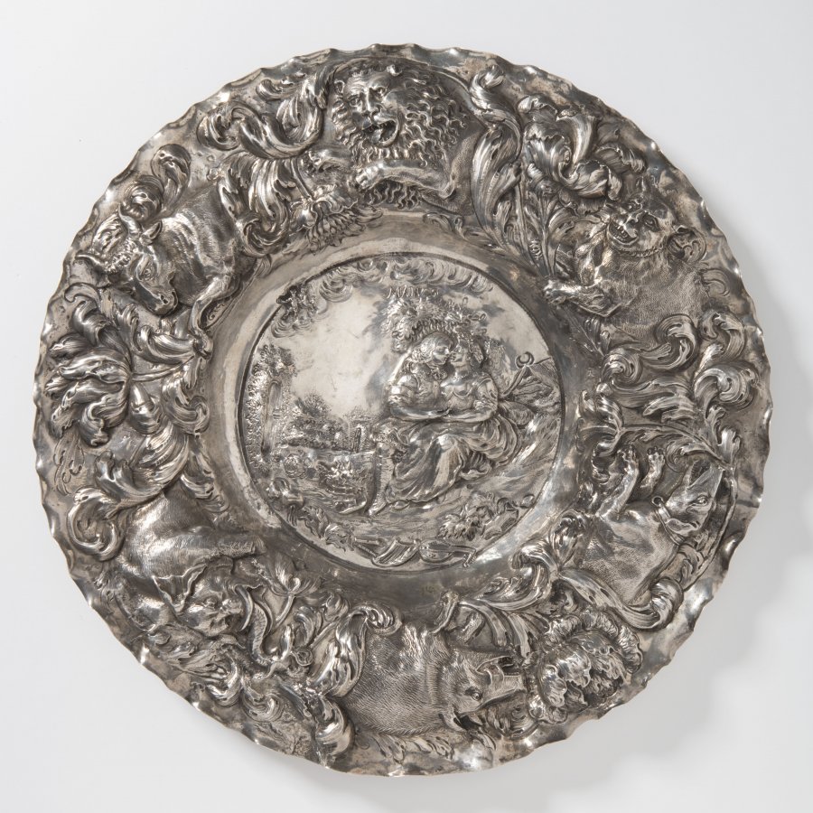 A SILVER PLATE