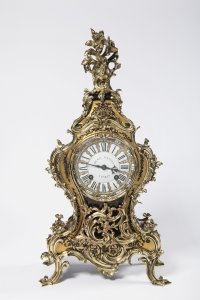 A LOUIS XV MANTEL CLOCK