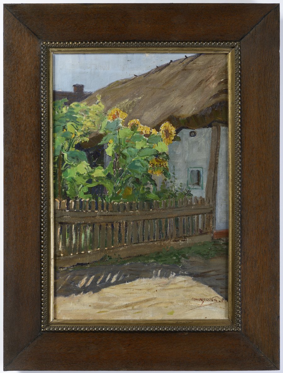 Cottage with Sunflowers