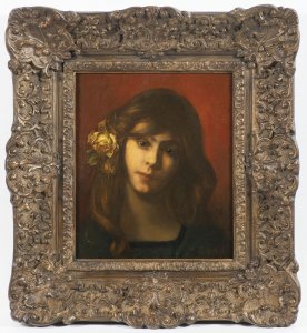GIRL WITH A ROSE IN HER HAIR