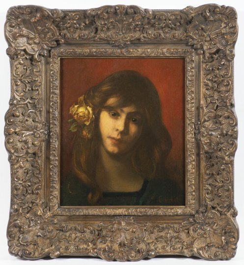 GIRL WITH A ROSE IN HER HAIR