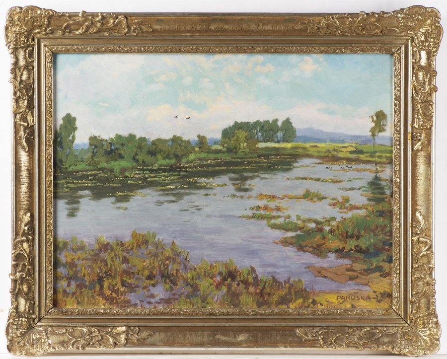 LANDSCAPE WITH A POND