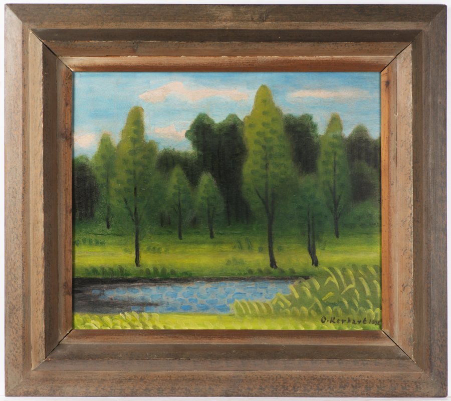 LANDSCAPE WITH A SMALL LAKE