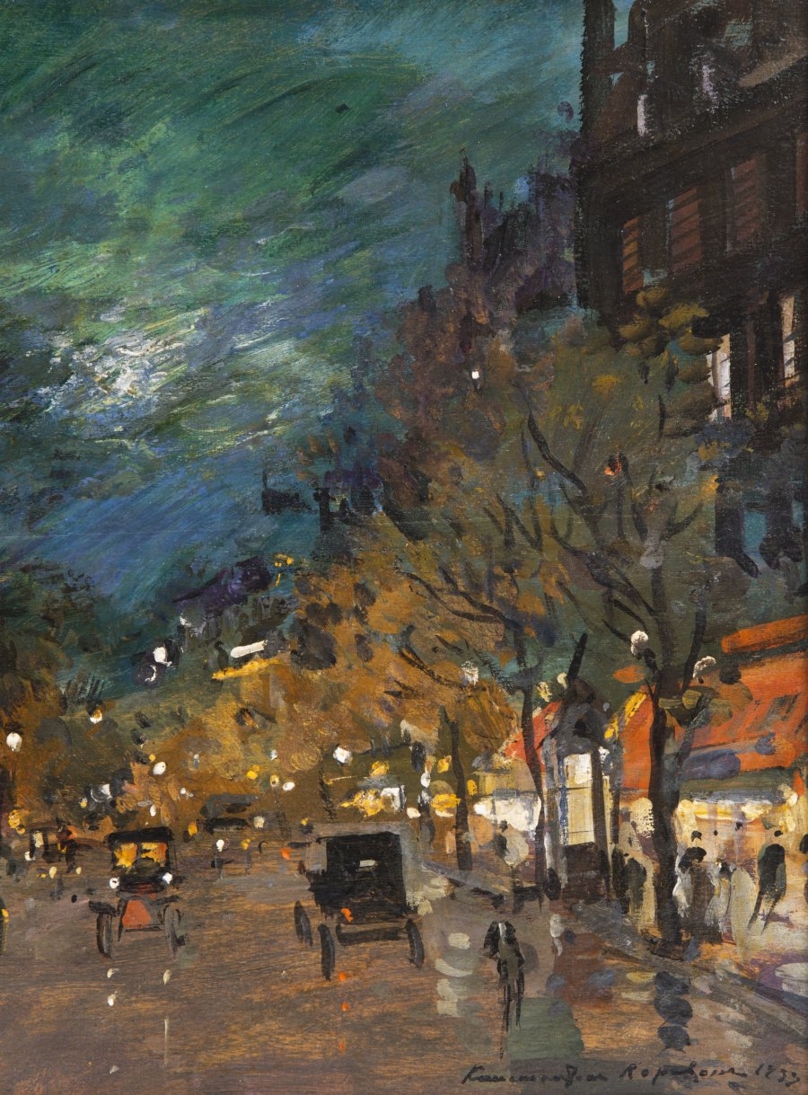 BOULEVARD IN PARIS AT NIGHT