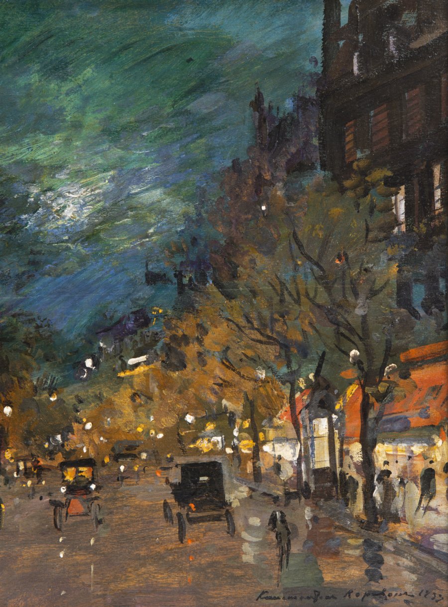 NÄCHTLICHER BOULEVARD IN PARIS