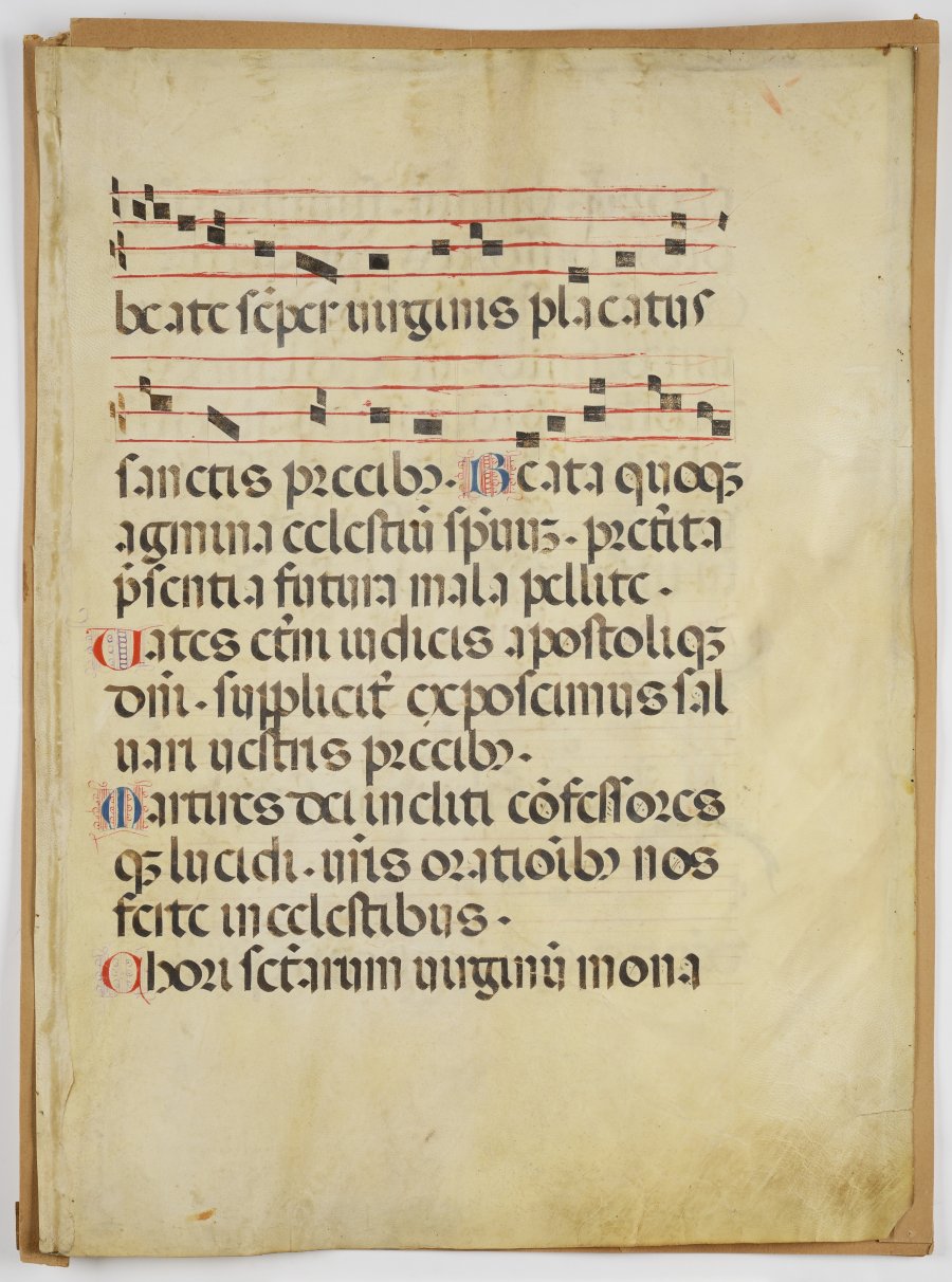 BLÄTTER EINES SPÄTGOTISCHEN ANTIPHONS