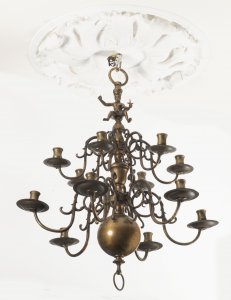 A DUTCH TYPE BAROQUE CHANDELIER