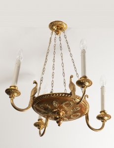 AN EMPIRE CHANDELIER