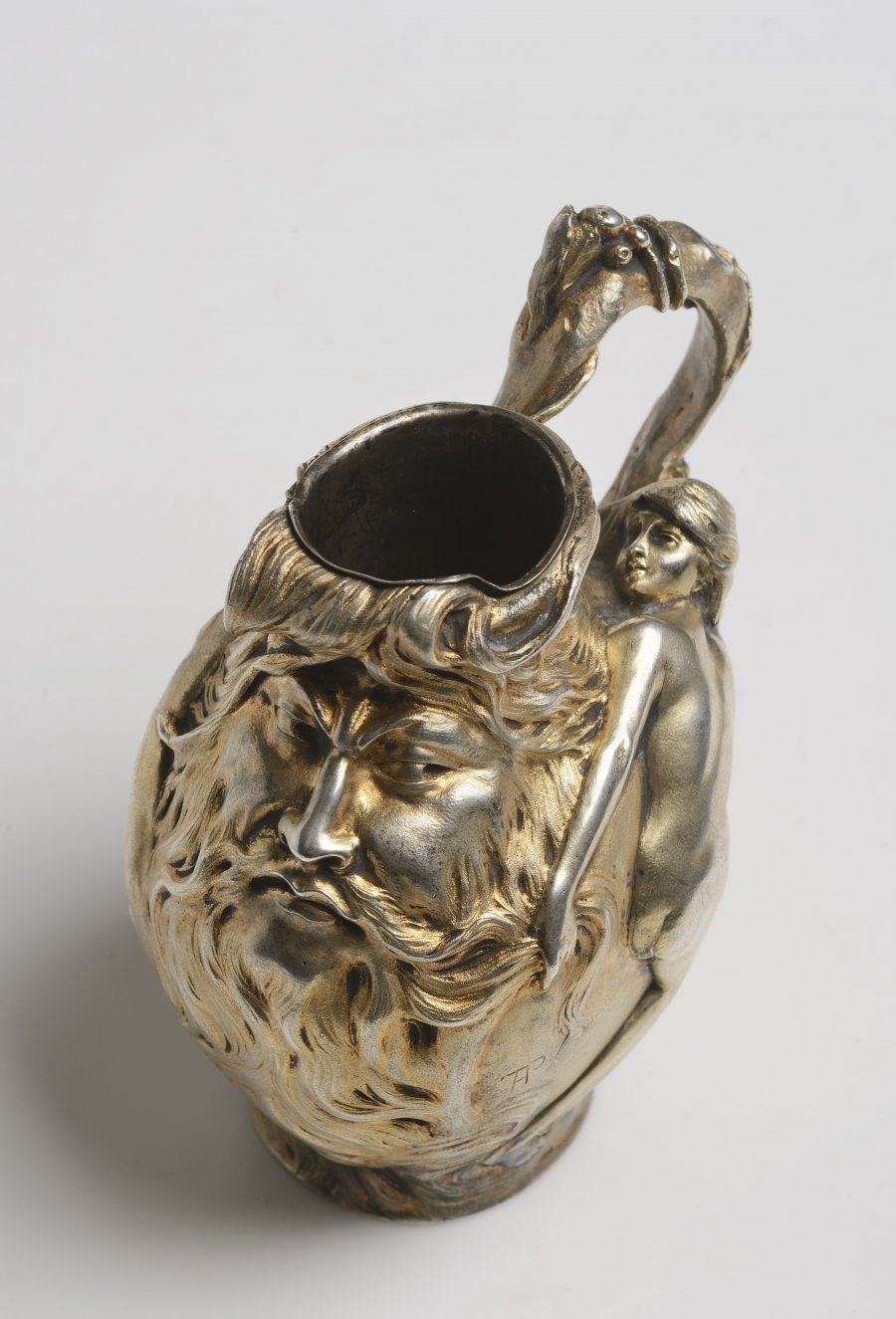 A Silver Art Nouveau Alphonse Debain Jug