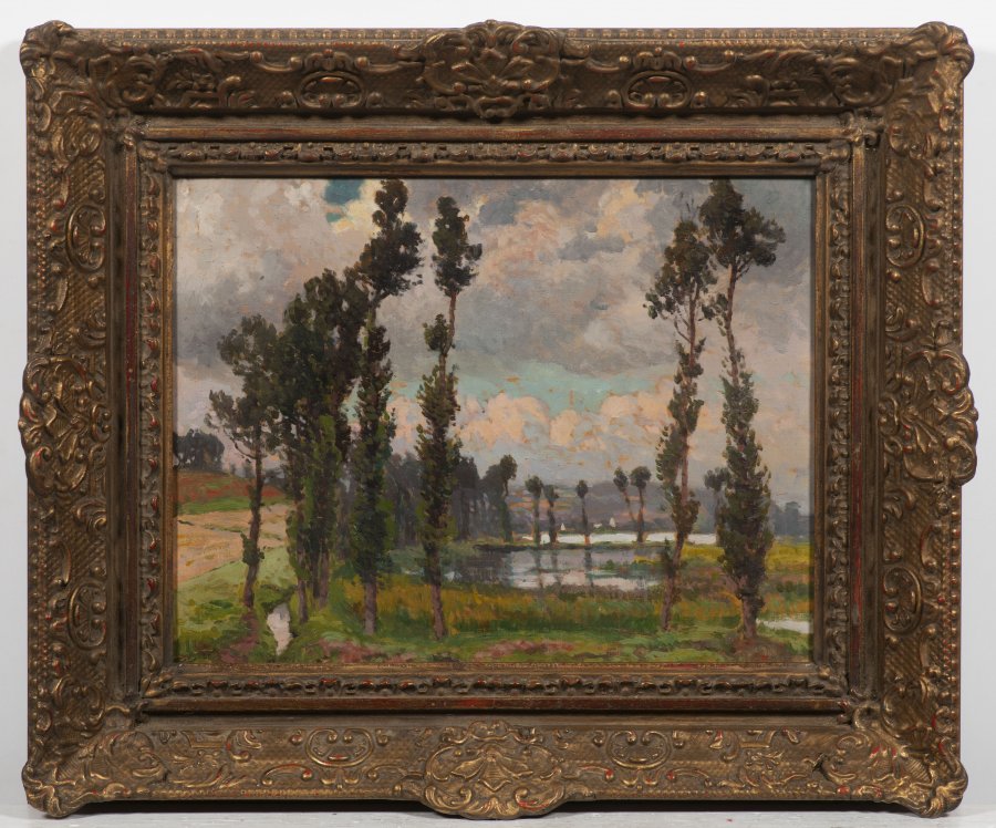 LANDSCAPE WITH POPLARS