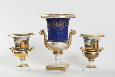 THREE DECORATIVE VASES