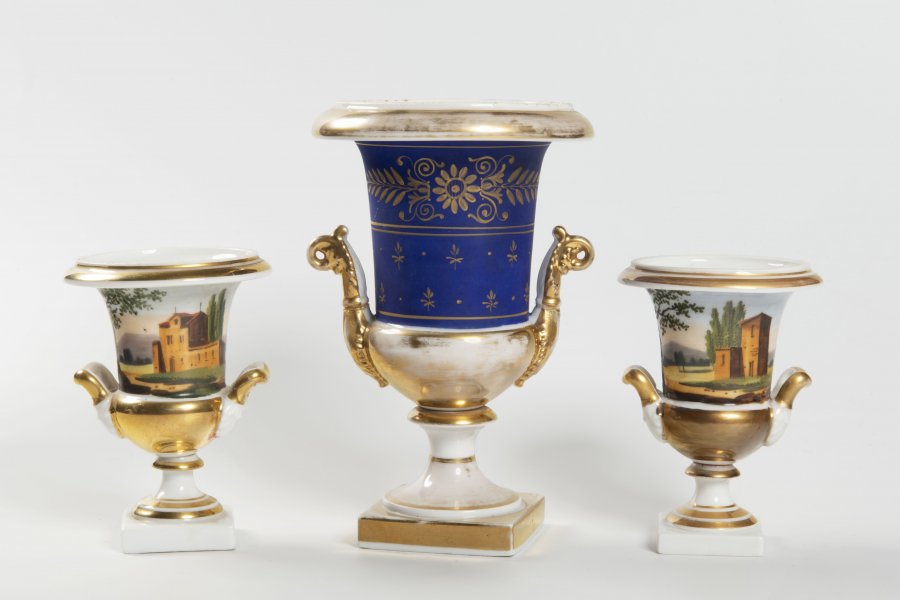 THREE DECORATIVE VASES