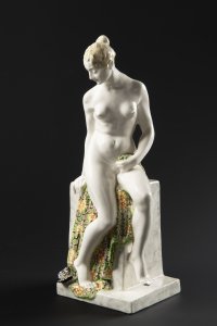 FEMALE NUDE WITH DRAPERY