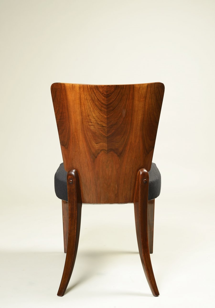 Art Deco dining table with five chairs