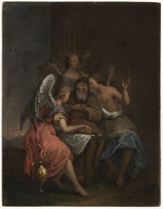 HERMIT WITH THREE ANGELS