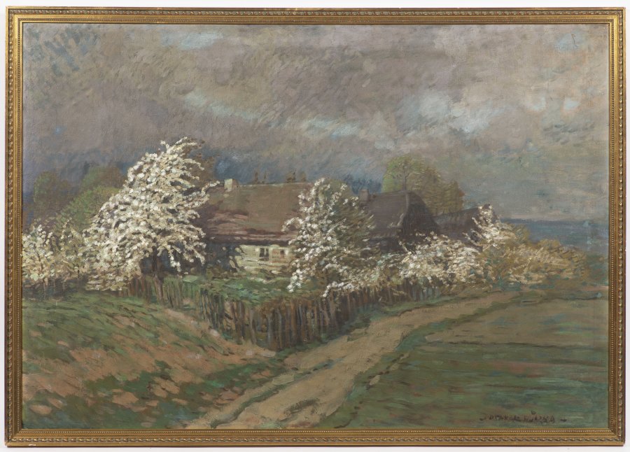 VILLAGE HOUSES IN SPRING