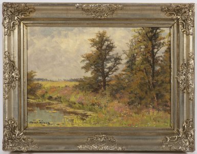 TREES BY THE POND
