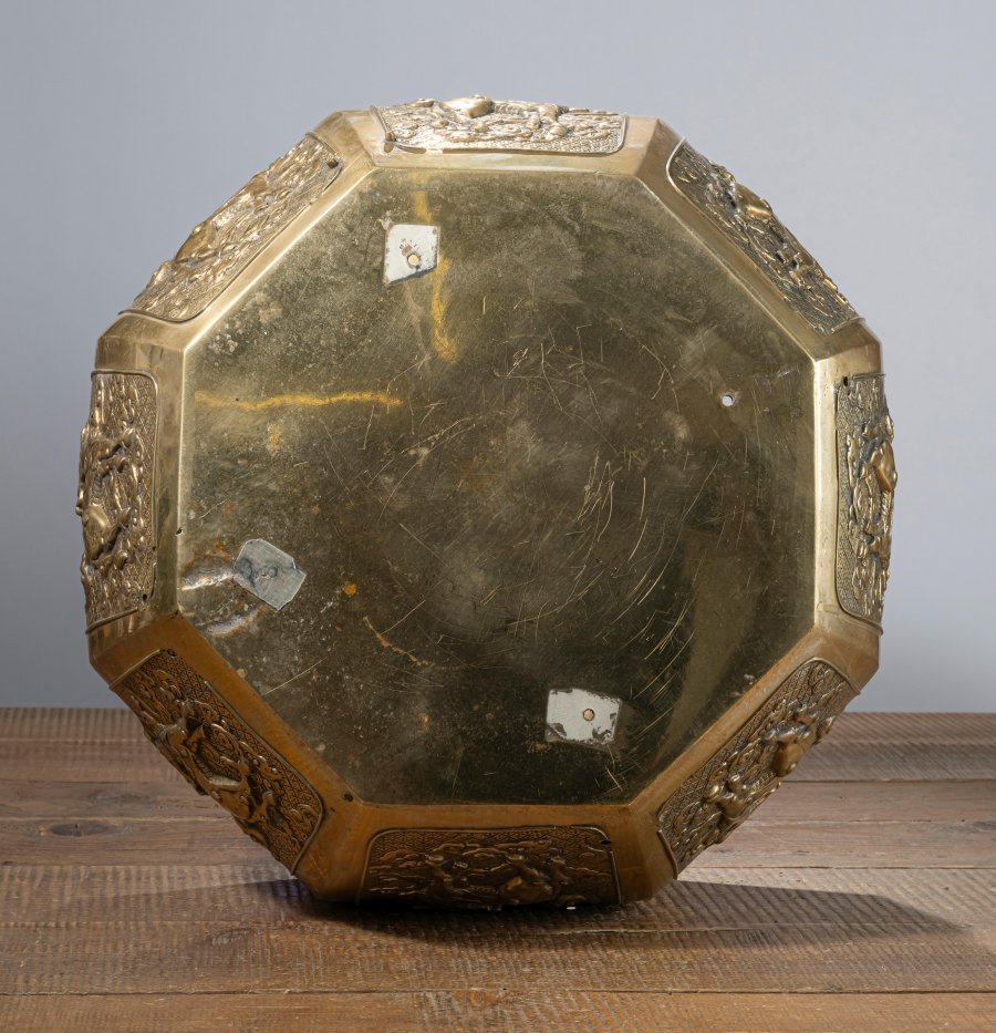 CHINESE BRONZE JARDINIÈRE WITH QILIN