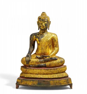 GIANT BRONZE MEDITATING BUDDHA